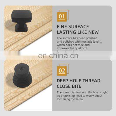 Matte Black Door Knobs Wardrobe Kitchen Metal Pull Handles and Round Knobs Furniture Funky Cabinet Knobs photo-5