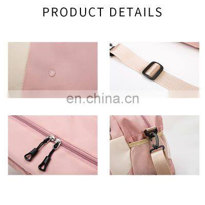 Fashion Men Women Sports Gym Bag With Shoe Compartment Custom Print Logo Shoes Gym Duffle Bag photo-4