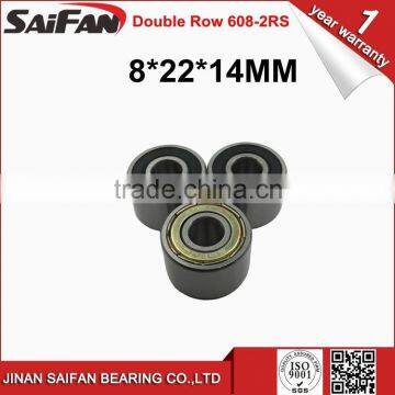 Double Row 608 zz Bearing 8x22x14mm Miniature Ball Bearing 408-2RS Bearing 8x22x10mm