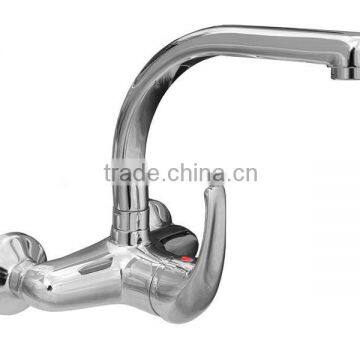 Wall mounted sink mixer/Single handle wall-mounted kitchen mixer/Single lever wall mounted brass basin mixer