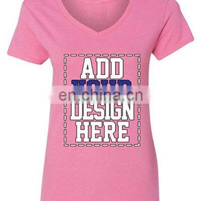 New design custom printed Sexy style stylish T Shirt Girl wholesale price own logo printing t shirts for women
