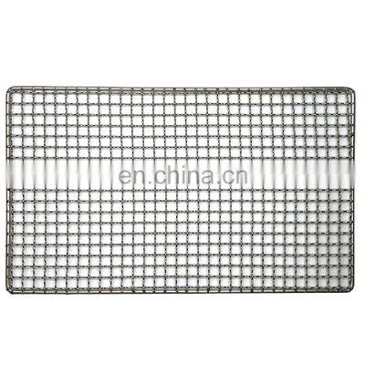 Rectangular stainless steel  BBQ mesh crimped wire mesh