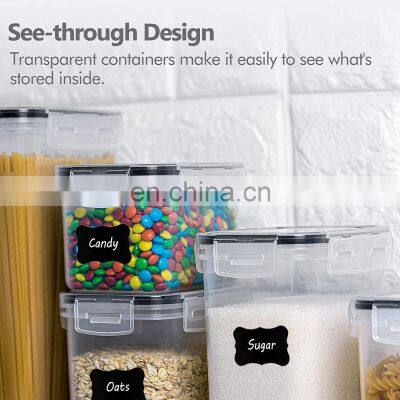 14 PCS Airtight Food Storage Containers Set With Lids for Flour Sugar and Cereal Plastic Dry Food Canisters photo-5