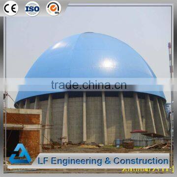 Space frame ball for dome coal storage