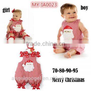 no sleeve plain baby rompers Santa Claus Pattern for baby boys and girls MY-IA0023