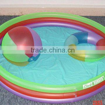 2 rings PVC inflatable indoor pool sets