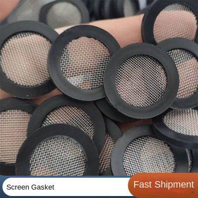 shenzhen 6-minute rubber gasket with filter, 304 filter, 40-mesh water meter edge-wrapped filter screen, dn20