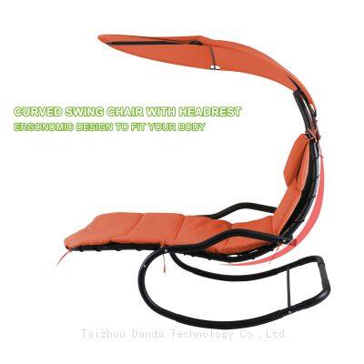 Indoor/Outdoor Orange Color Sun Lounger Hammock Rocking Chair Leisure Swing Hanging Chair photo-4