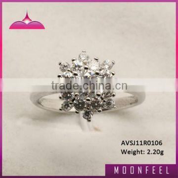 flower 925 silver ring for women