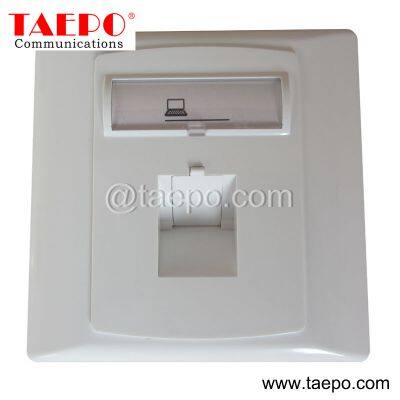 86x86mm German Style 1 Port 2 Port RJ45 Network Face Plates for Outlets From China Factory TAEPO photo-2