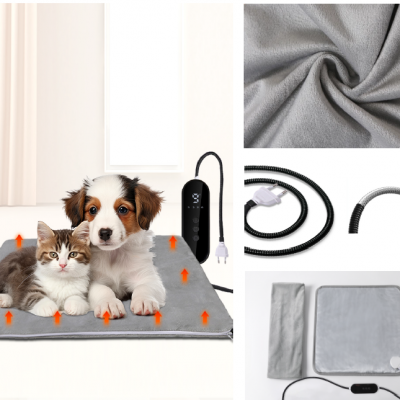Winter Household Pet Heating Pad, Washable, Automatic Power-off, Waterproof, Anti Bite Electric Blanket, Adjustable Temperature（Wechat:13510231336）