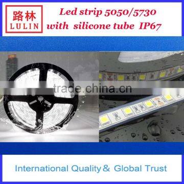 Waterproof IP 67 with silicone tube LED flex strip 5050 LED strip