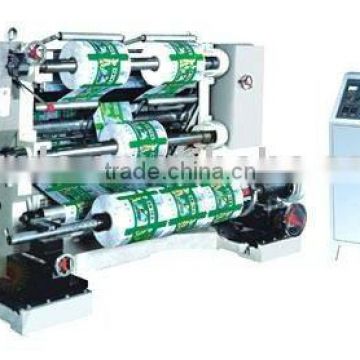 Vertical slitting and rewinding machine