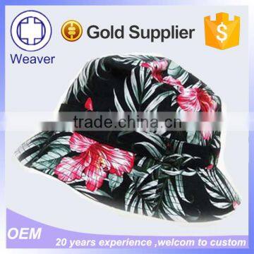 Custom Printed Hat Denim Floral Wide Brim Men Hats Plain Bucket Hat Wholesale photo-3