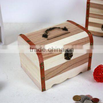 Wooden Christmas Gift Box, Wooden Serving Pot / Money Box