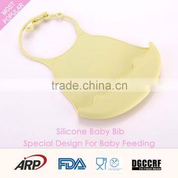 Soft waterproof silicone baby bib