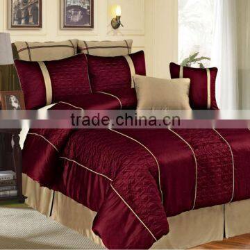 8pcs sateen polyester comforter set