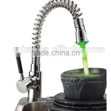 No Battery Spring Pull Down Kitchen Faucet with LED Light Kitchen Sink Faucet, Mixer, Tap