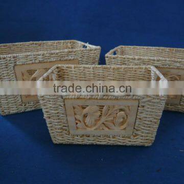 maize storage baskets, set of 3