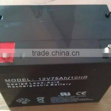 VRLA maintainace free lead acid battery 12v 75ah