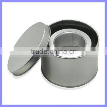 90mm Diameter Round Tinplate Window Option High End Package Tin Tea Box