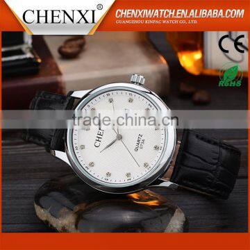 China Supplier Japan Movt Quartz Day/Date Our Own Brand Water Resistant Leather Watch