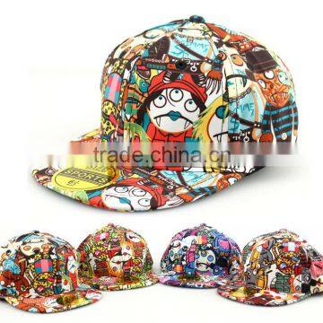 Best Selling Personalized Zombie Printed Adjustable Kids Hiphop Flat Snapback