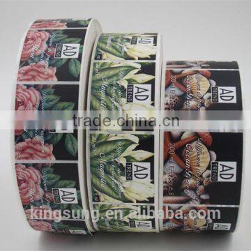 customised printing laminated waterproof sticker for cosmetic