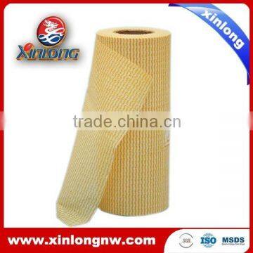 Wavy Line Printed Viscose and Polyester(PET) Nonwoven Fabric Roll for Household Cleaning