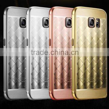 Hot Sell 2 in 1 Acrylic Back Cover & Metal Frame Case for SAMSUNG S7 Edge