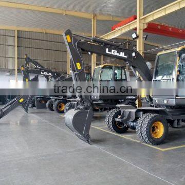Mini Excavator Used Low Price,Excavator Bucket, New Excavator Price,LG680 Excavator, Walking Wheel Excavator, 8T Wheel Excavator