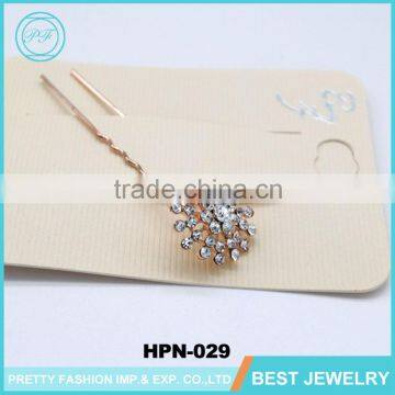 2016 Fashion Snowflake Shape Hairpin Fancy Crystal Hair Clip Design For Wholesale