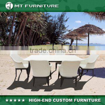 White Rattan Dinning Set