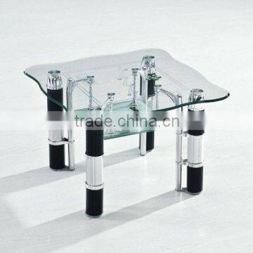 wholesale cheap tempered glass&metal coffee end table TA-017