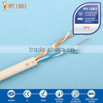 bare copper pvc jacket 2 pair telephone cable