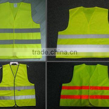 100% Polyester Hi- vis Green Safety Vest Working Uniform
