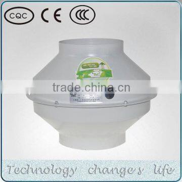 Inline duct booster,6'' mental housing centrigugal duct fan,400CFM