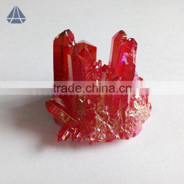 Wholesale Rough Ruby Aura Quartz Crystal Cluster Raw Mineral Crystal