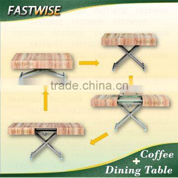 China Wooden Convertible Transformable Coffee Table Dining Table 2in1 for Dining Room photo-2