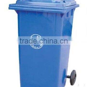 outdoor large HDPE plastic trash bin/ dustbin with wheels