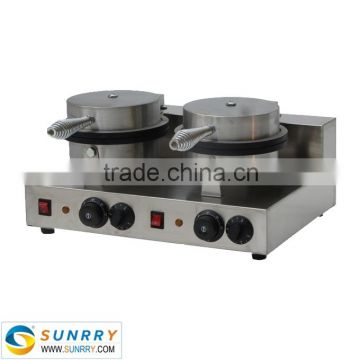 High Output Commercial Double Head Waffle Cone Making Machine Used Gas (SUNRRY SY-KB25B)