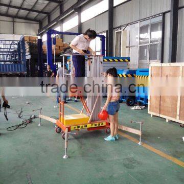 Hontylift Factory Wholesale High quality electric aluminum alloy telescopic man lift platform / aerial working platform lift