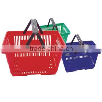 2016 hot selling retail red supermarket grocery shopping basket JS-SBN03-AM-01