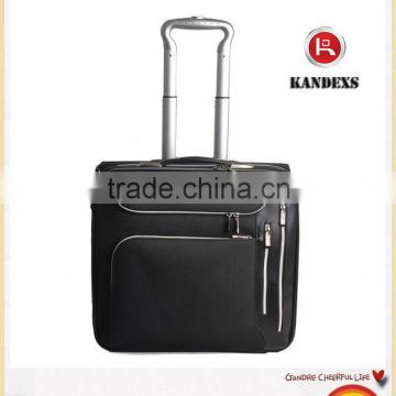 High Quality Aluminum Trolley , 1680D Nylon And Leather Luggage