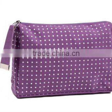 White Dots Printing Polyester Make-up bag