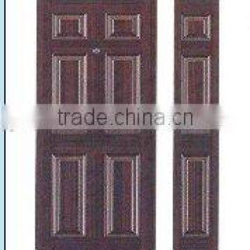 6 panel inner pvc coated metal double doors