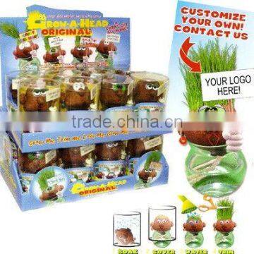 Growing grass doll,grass head,grass doll