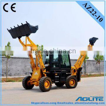 small backhoe loader with 0.1cbm back digging bucket