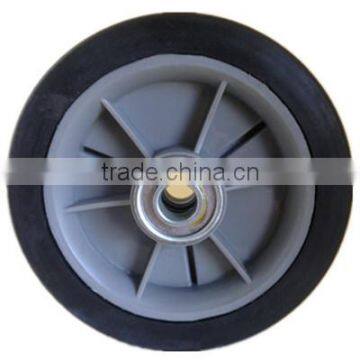5 Inch Semi-pneumatic Rubber Wheels With Bearing for Hotel Luggage Cart, Baby Carriage, Trolley photo-2
