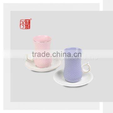 Customized Logo China Porcelain Espresso Cup and Saucer Espresso Cup Set